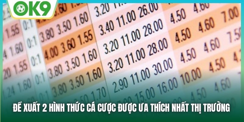 Đề xuất 2 hình thức cá cược được ưa thích nhất thị trường