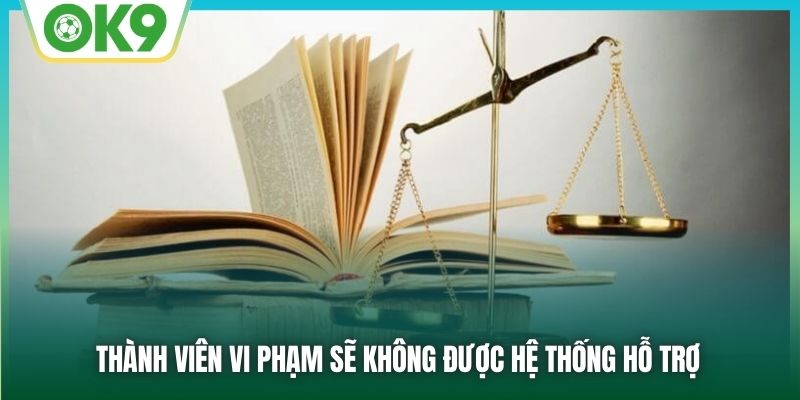 Thành viên vi phạm sẽ không được hệ thống hỗ trợ